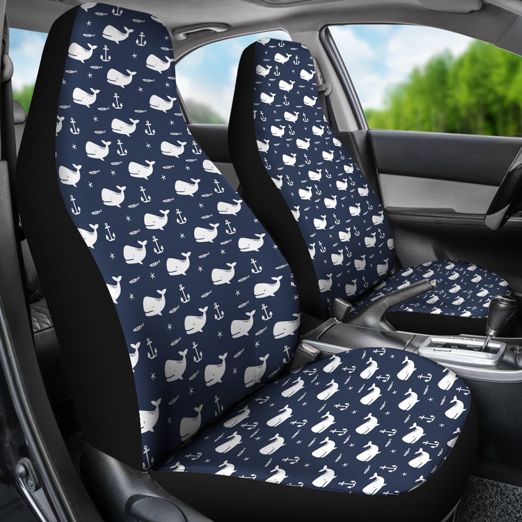 Pattern Print Humpback Whale Universal Fit Car Seat Cover-grizzshop