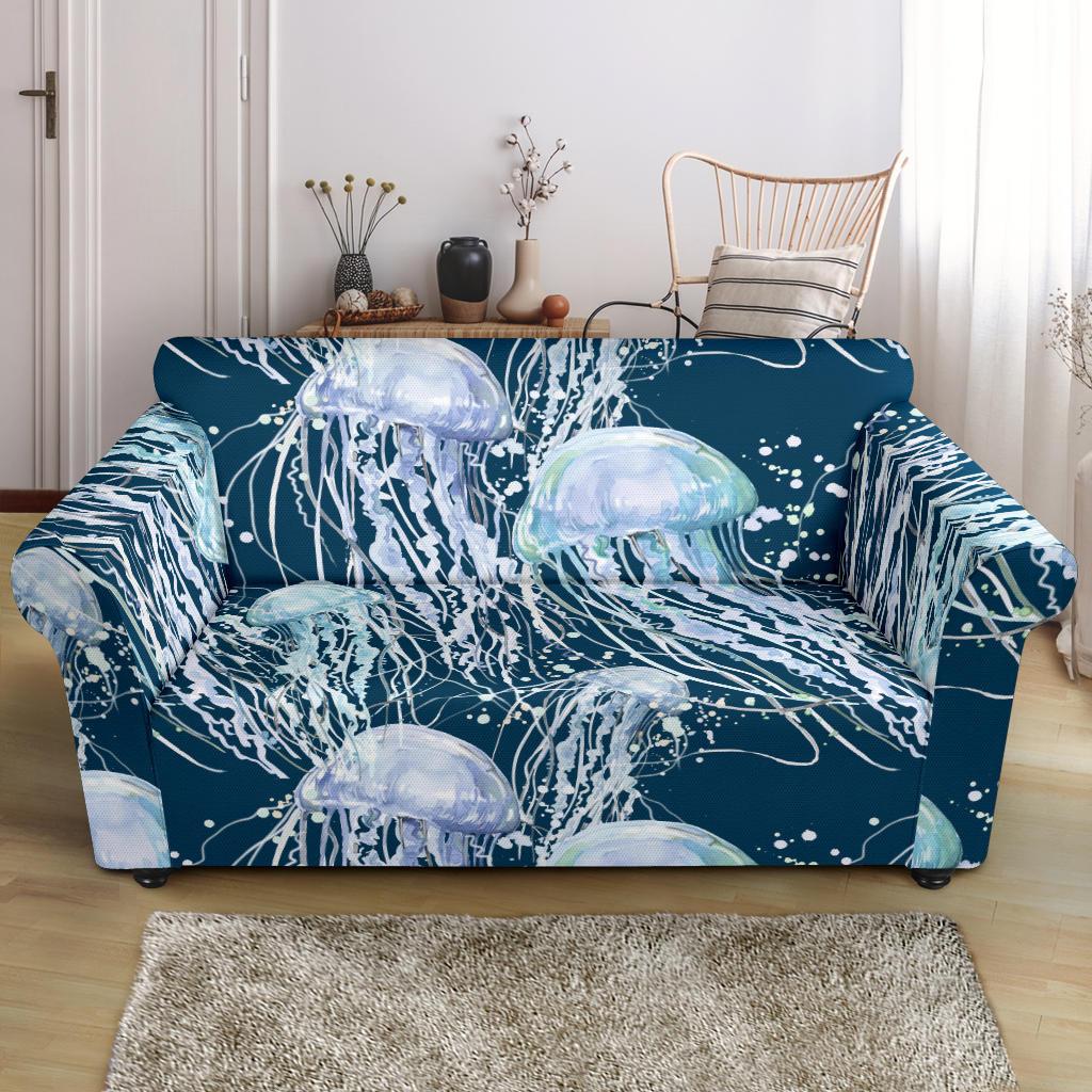 Pattern Print Jellyfish Loveseat Cover-grizzshop