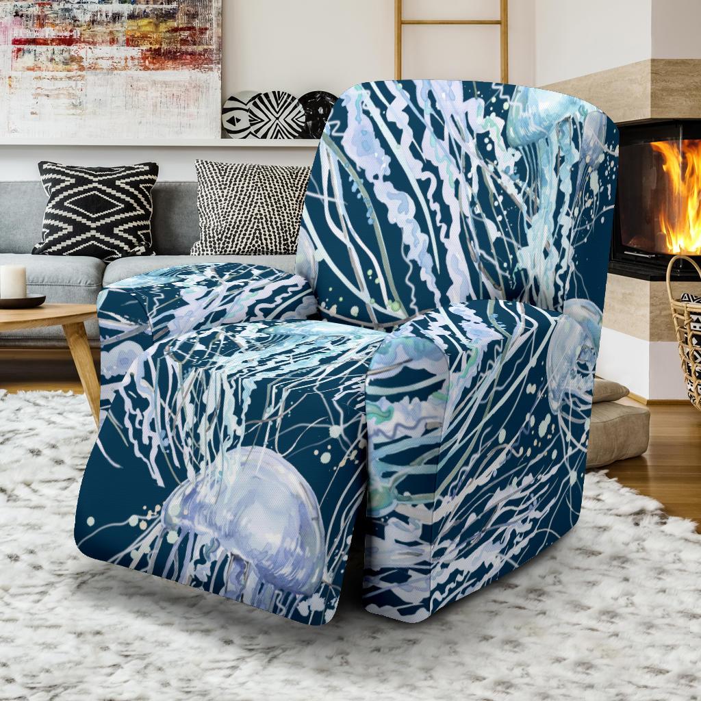 Pattern Print Jellyfish Recliner Cover-grizzshop