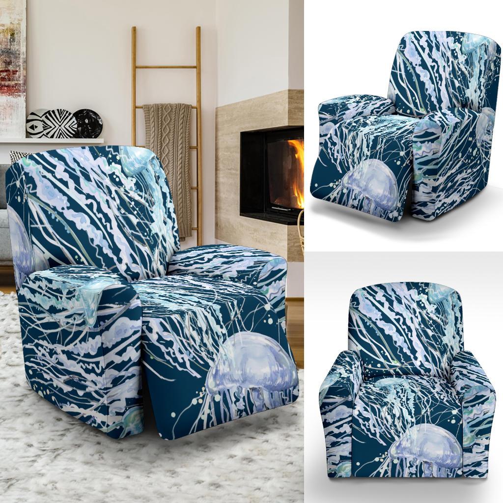 Pattern Print Jellyfish Recliner Cover-grizzshop