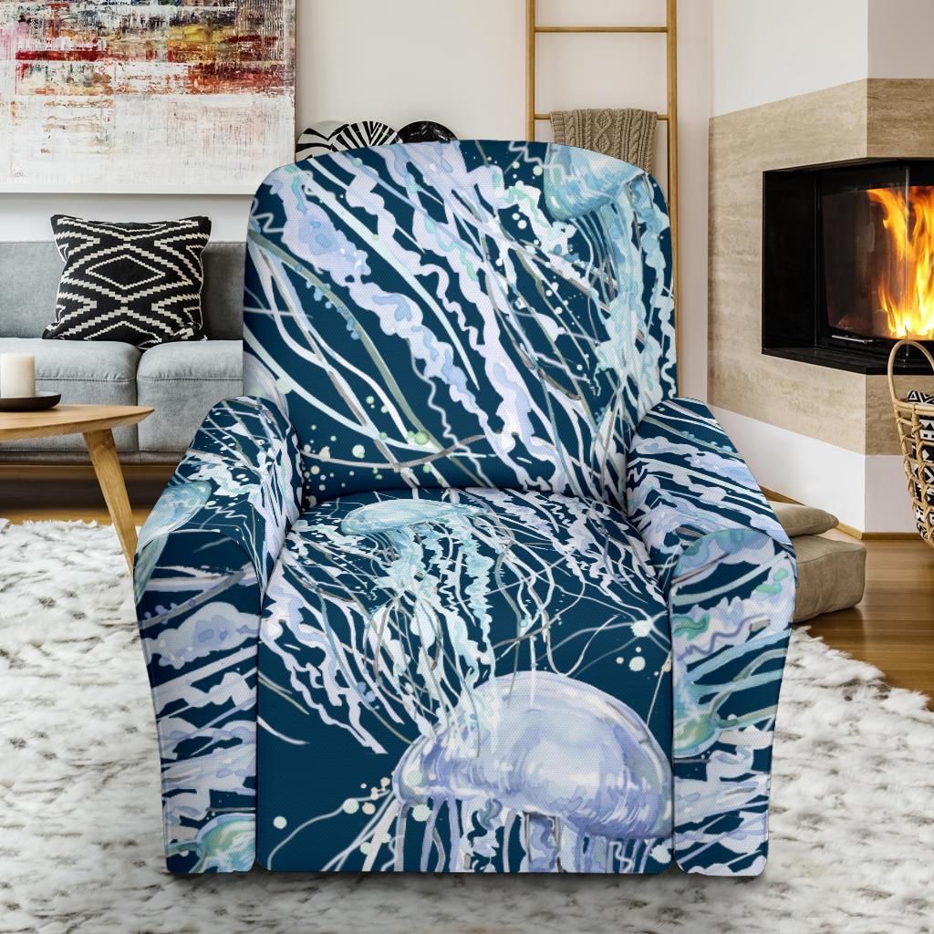 Pattern Print Jellyfish Recliner Cover-grizzshop