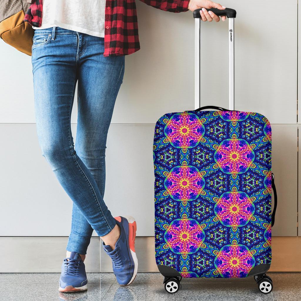 Pattern Print Kaleidoscope Luggage Cover Protector-grizzshop