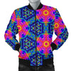 Pattern Print Kaleidoscope Men's Bomber Jacket-grizzshop