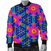 Pattern Print Kaleidoscope Men's Bomber Jacket-grizzshop