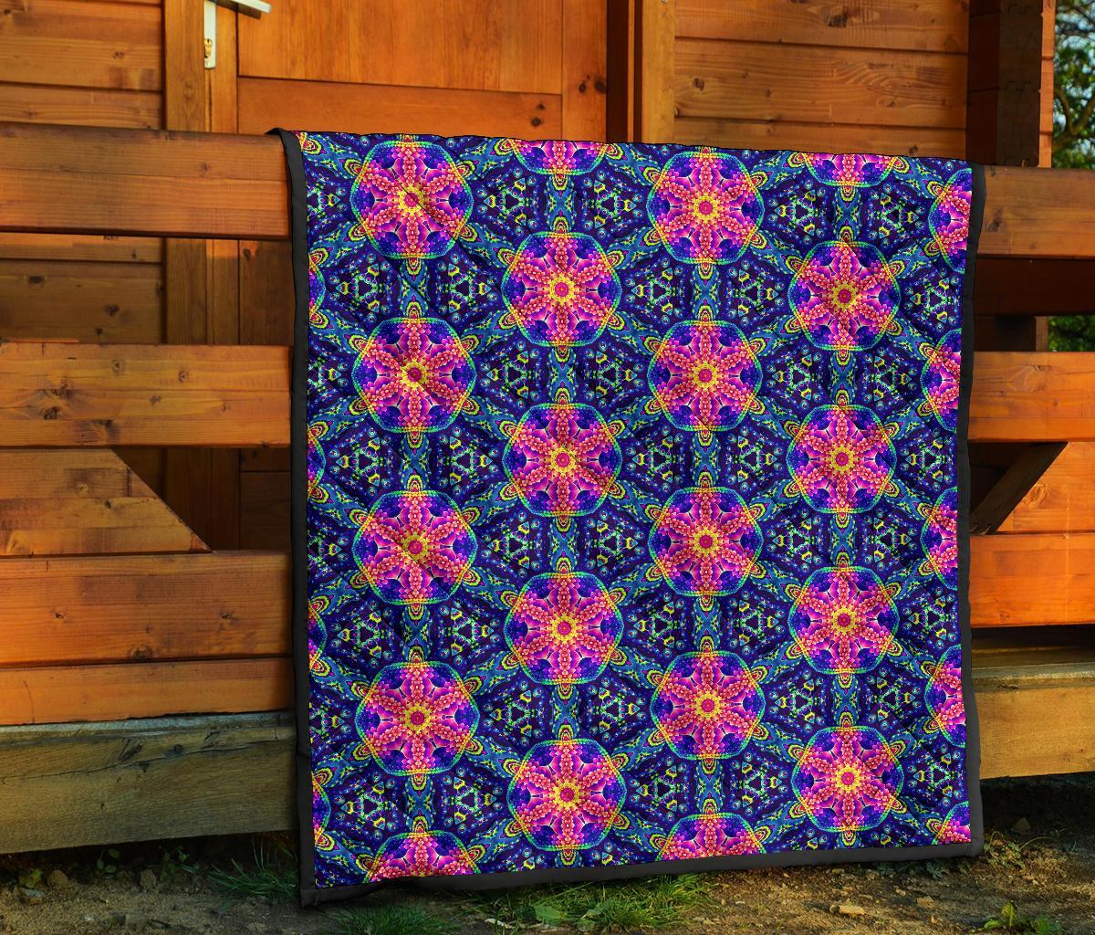 Pattern Print Kaleidoscope Quilt-grizzshop