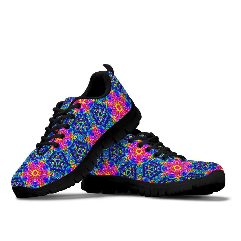 Pattern Print Kaleidoscope Sneaker Shoes For Men Women-grizzshop