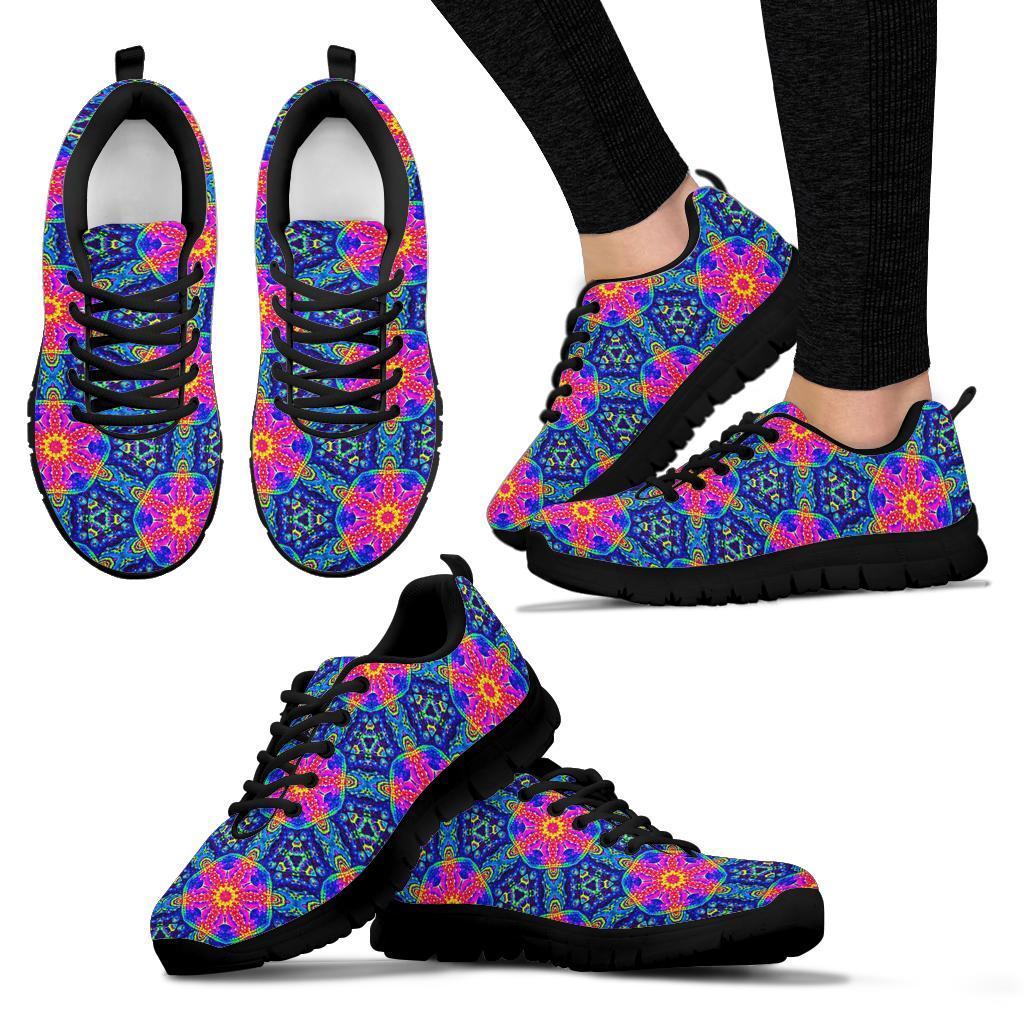 Pattern Print Kaleidoscope Sneaker Shoes For Men Women-grizzshop