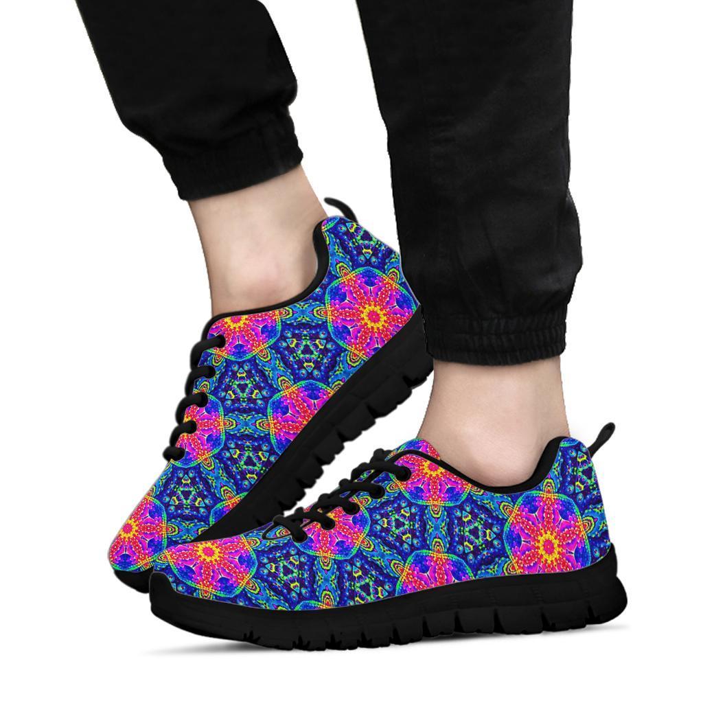 Pattern Print Kaleidoscope Sneaker Shoes For Men Women-grizzshop