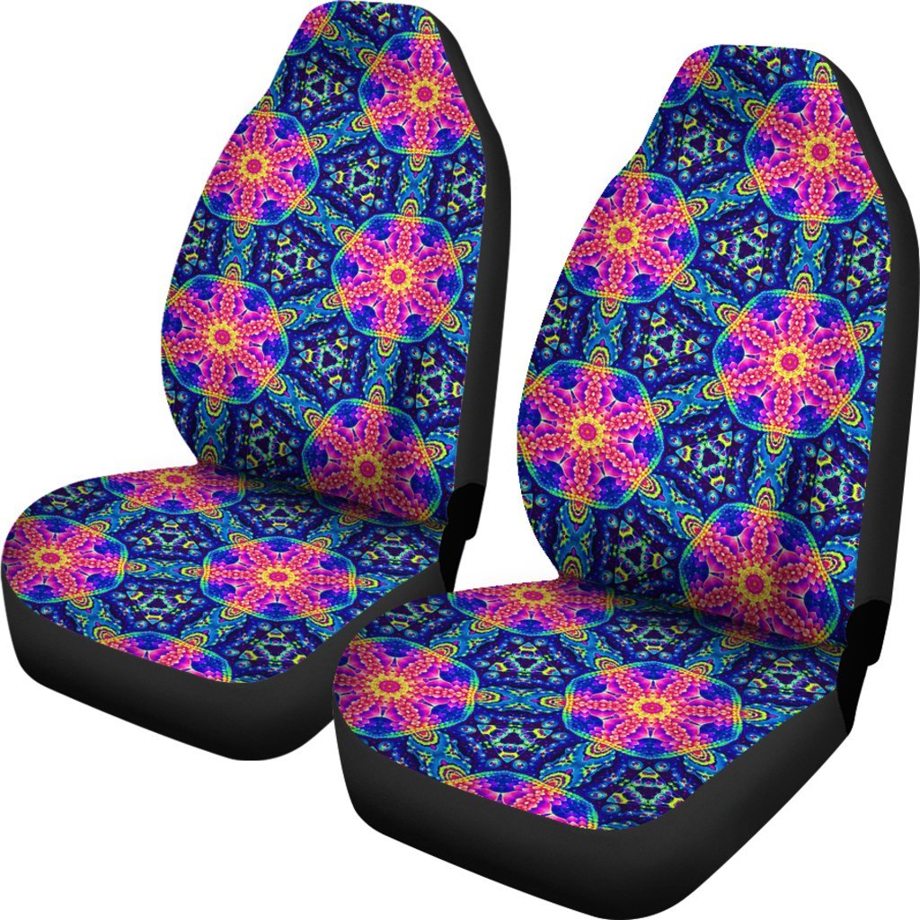 Pattern Print Kaleidoscope Universal Fit Car Seat Covers-grizzshop