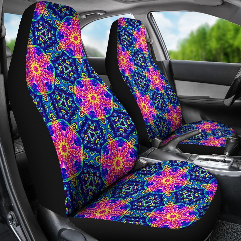 Pattern Print Kaleidoscope Universal Fit Car Seat Covers-grizzshop