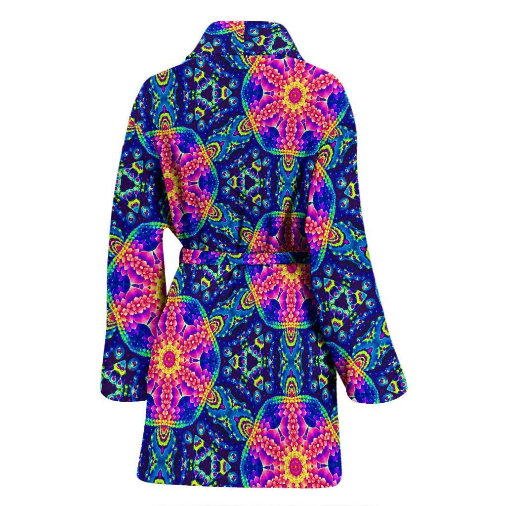 Pattern Print Kaleidoscope Women Long Robe-grizzshop