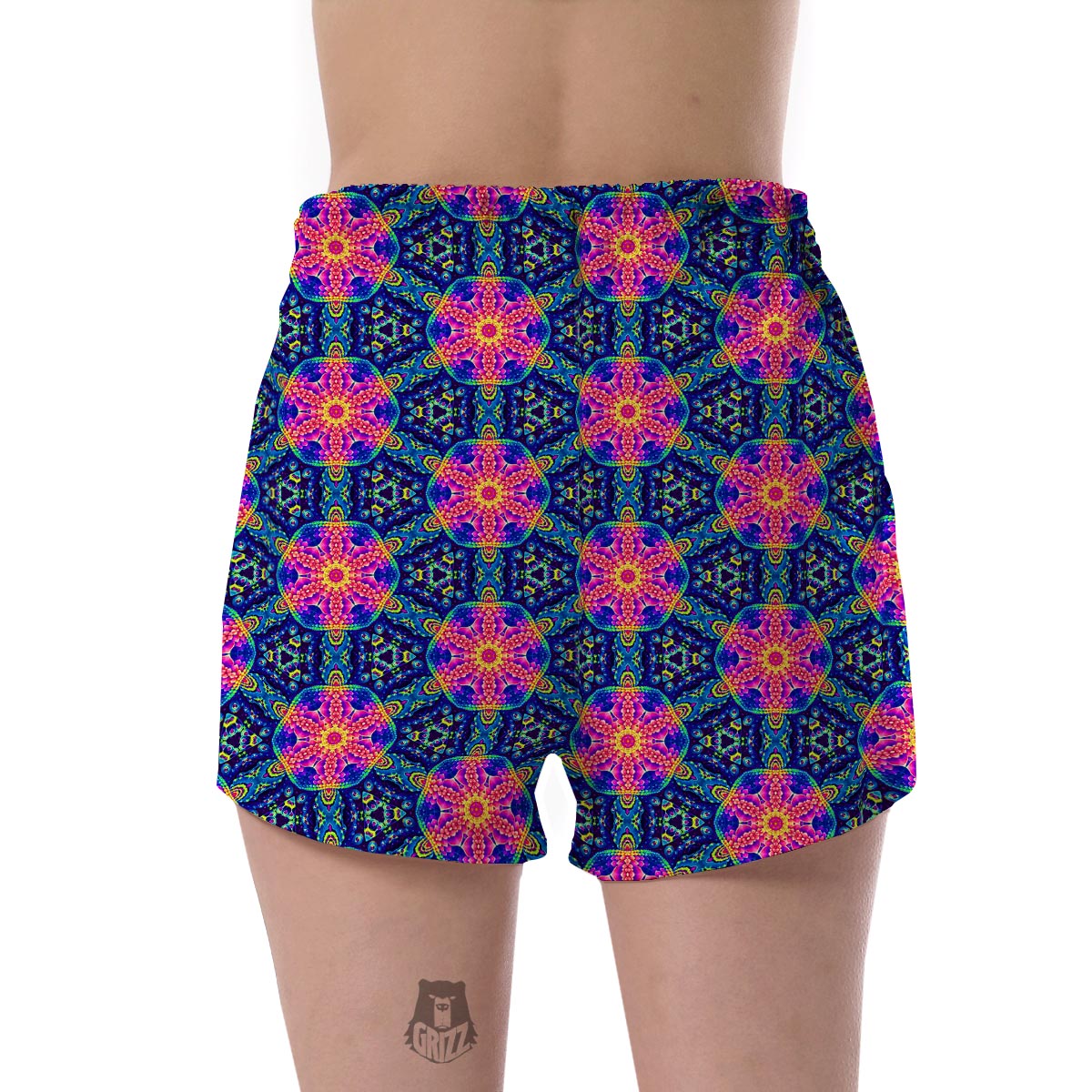 Pattern Print Kaleidoscope Women's Shorts-grizzshop