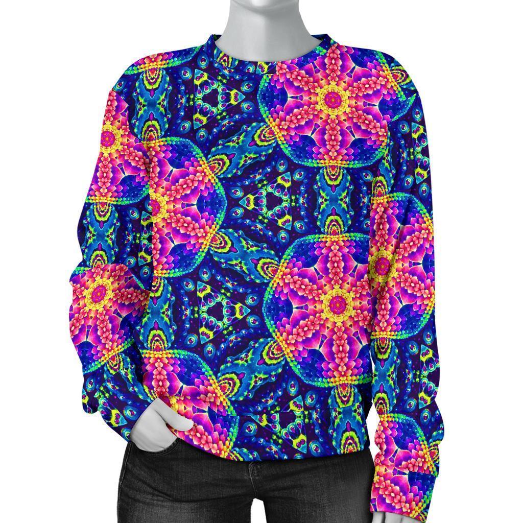 Pattern Print Kaleidoscope Women's Sweatshirt-grizzshop