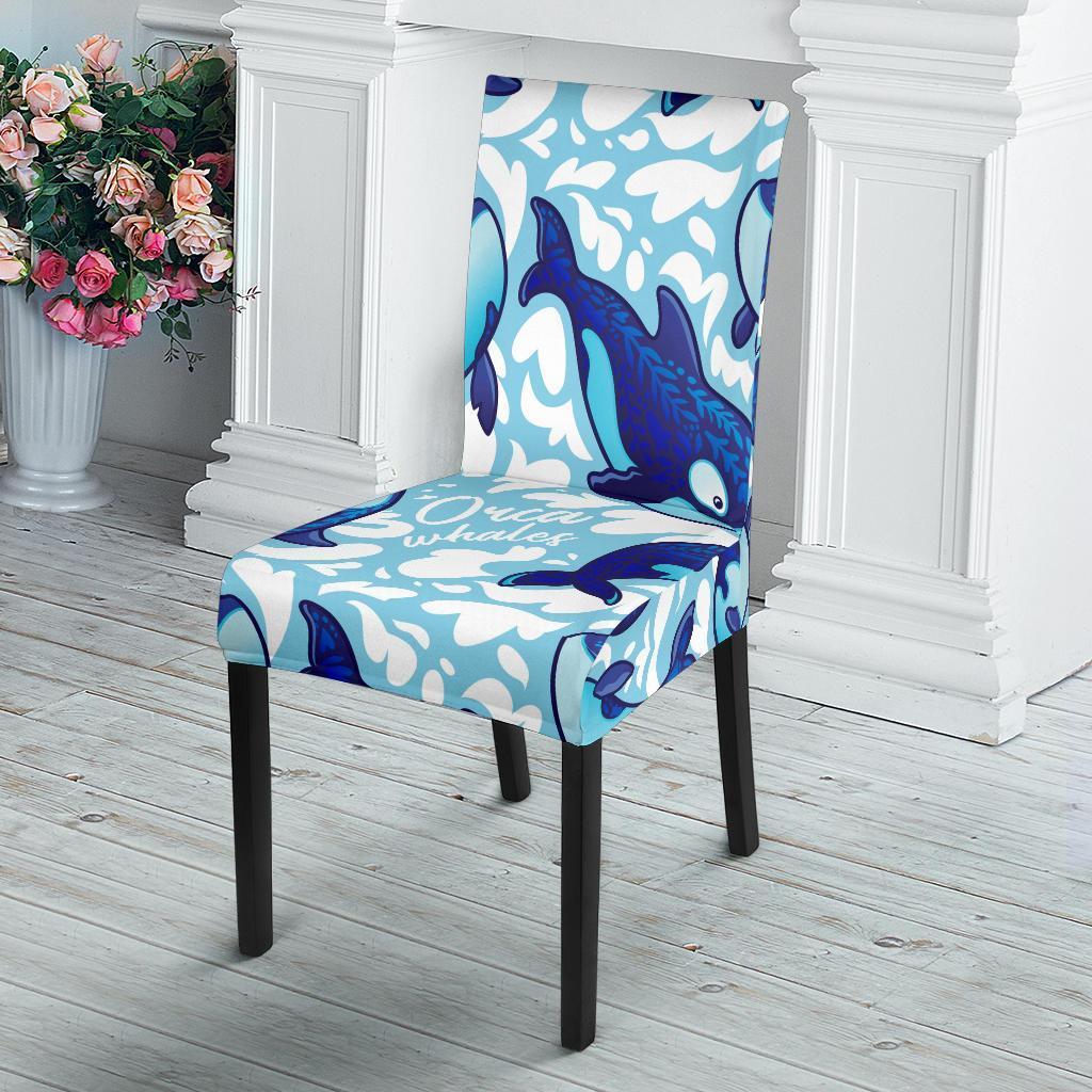 Pattern Print Killer Whale Orca Chair Cover-grizzshop