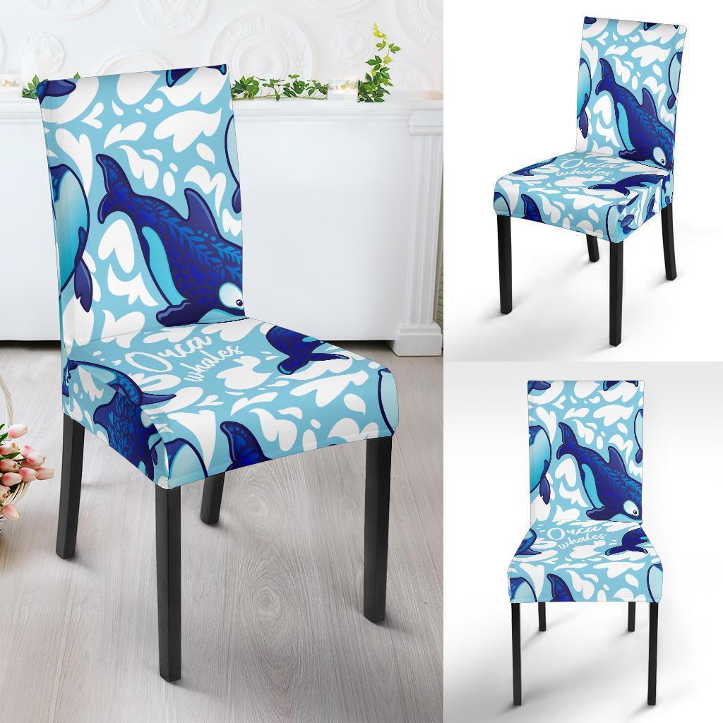 Pattern Print Killer Whale Orca Chair Cover-grizzshop