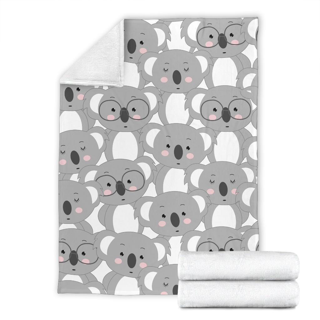 Pattern Print Koala Blanket-grizzshop