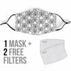 Pattern Print Koala Face Mask-grizzshop