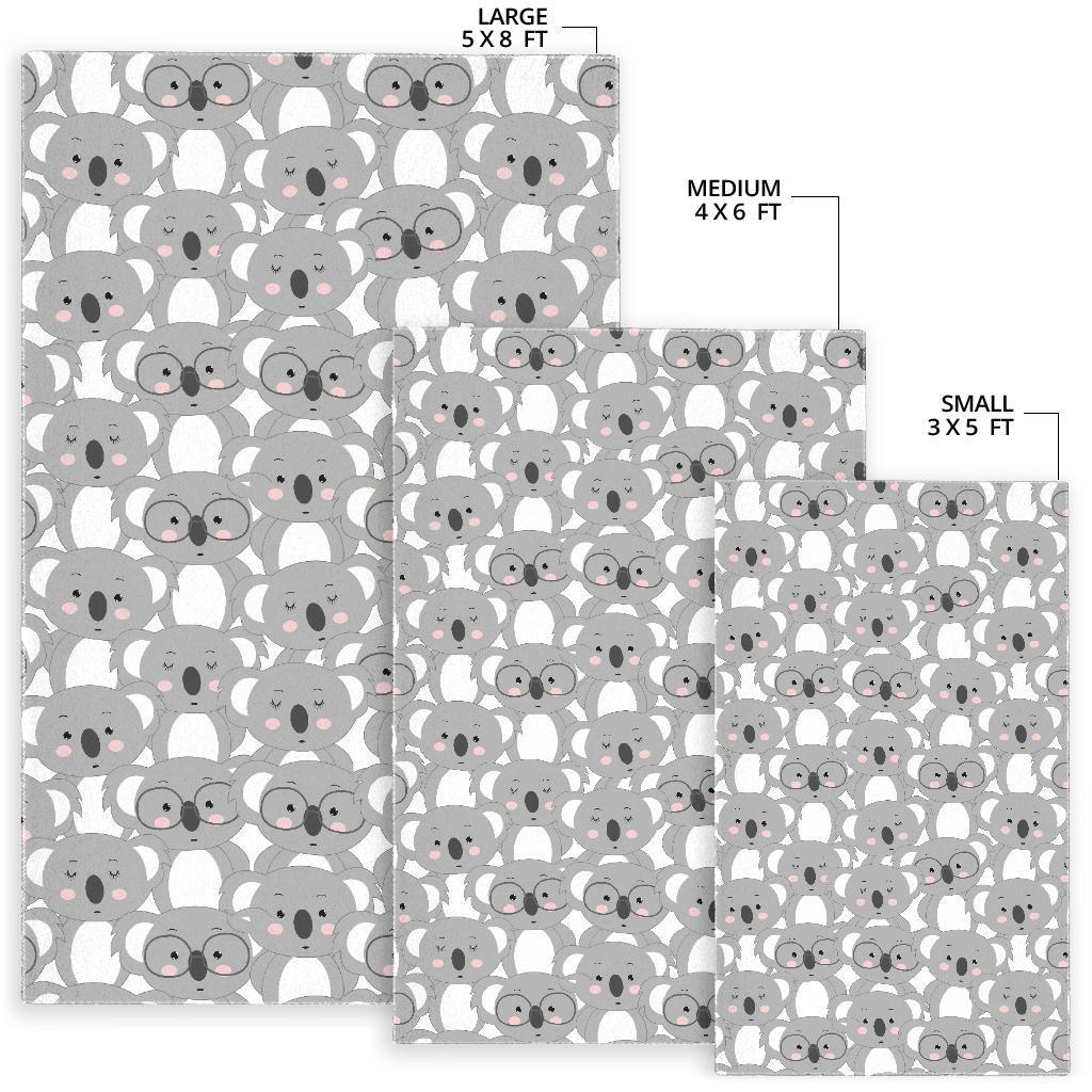 Pattern Print Koala Floor Mat-grizzshop