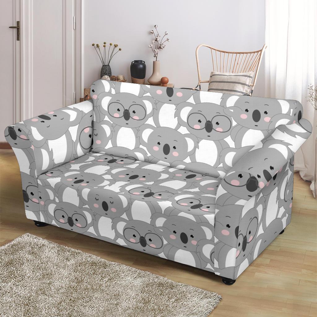 Pattern Print Koala Loveseat Cover-grizzshop