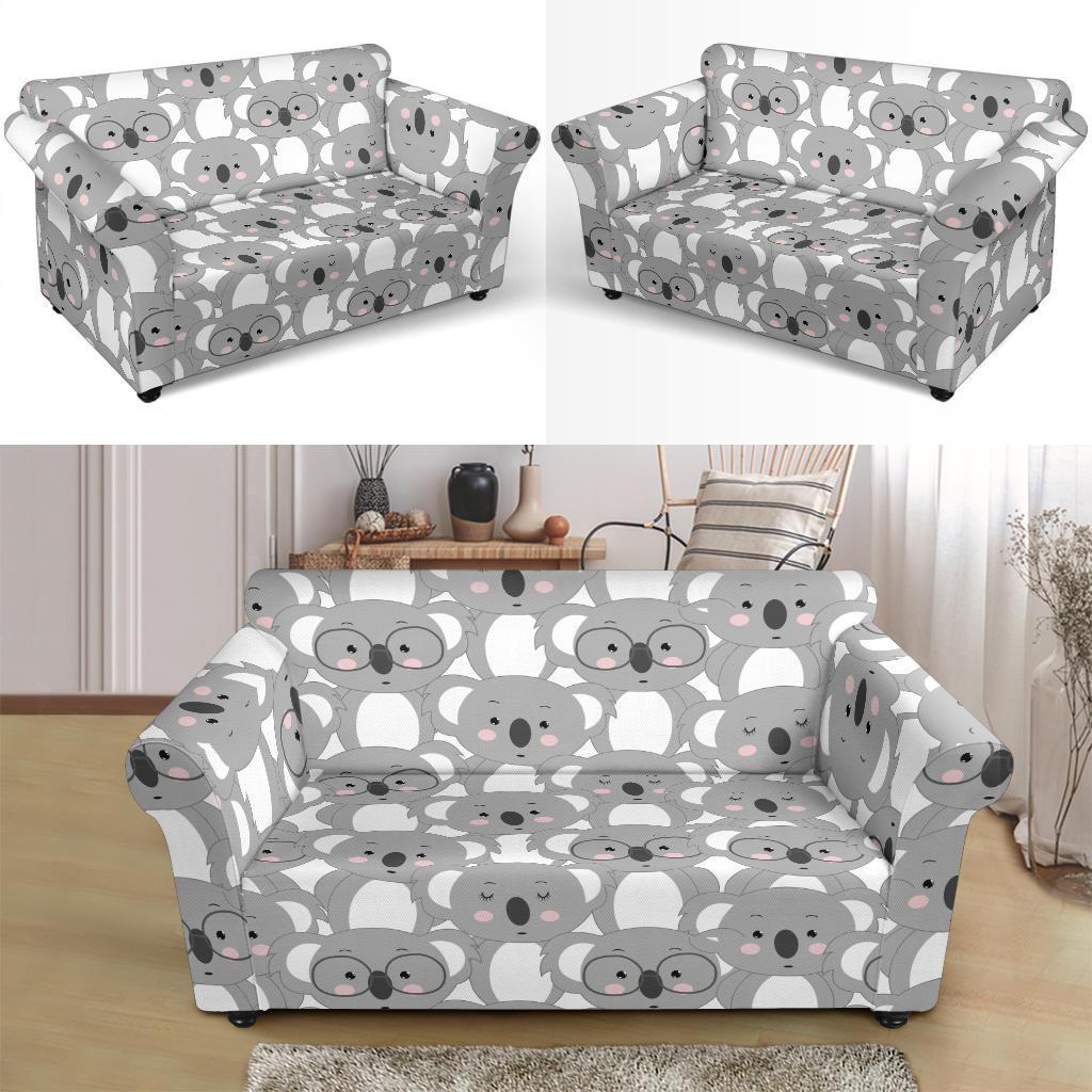 Pattern Print Koala Loveseat Cover-grizzshop