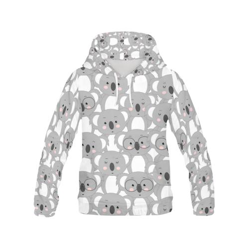 Pattern Print Koala Men Pullover Hoodie-grizzshop