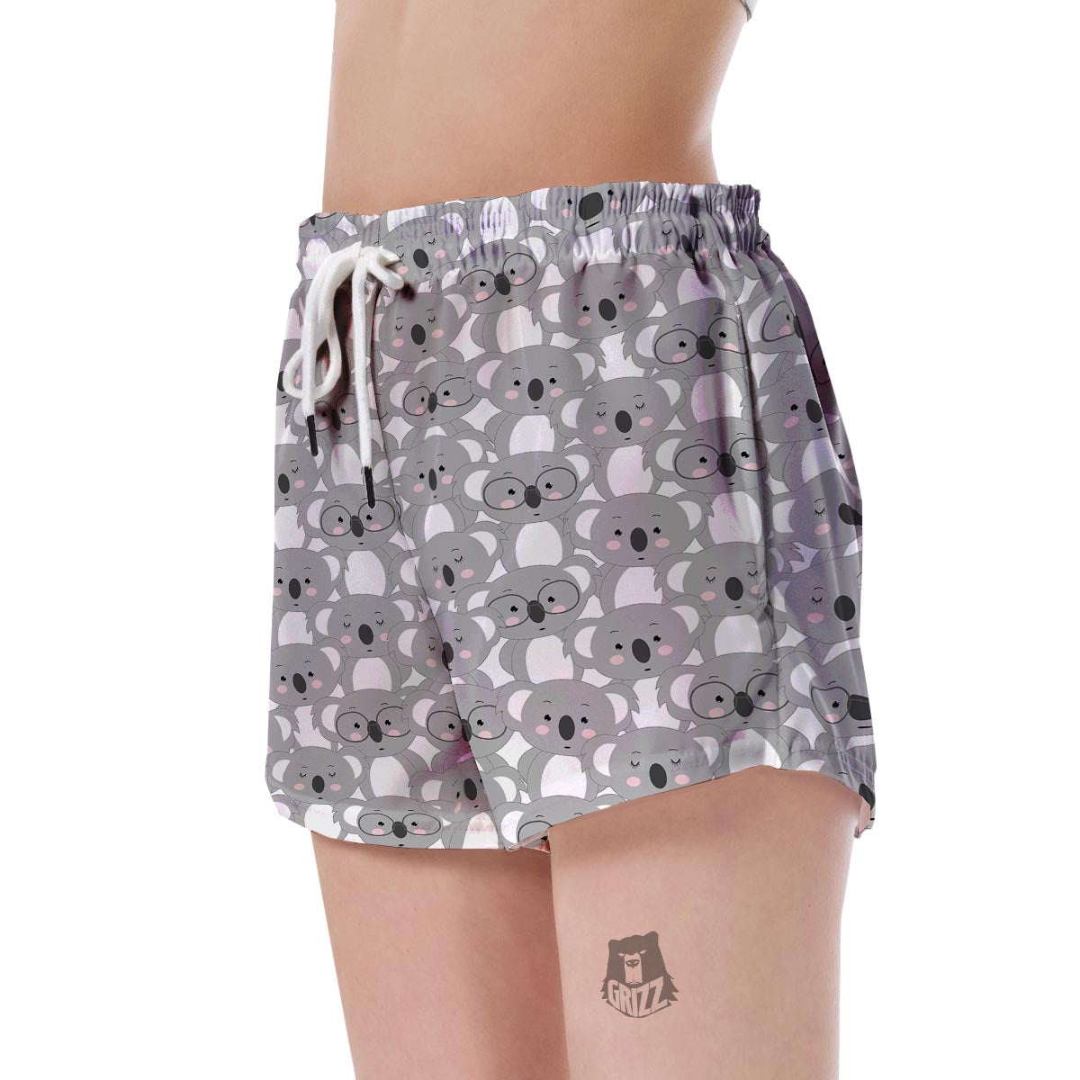 Pattern Print Koala Women's Shorts-grizzshop