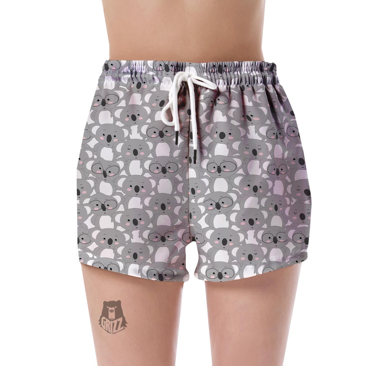 Pattern Print Koala Women's Shorts-grizzshop