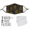 Pattern Print Koi Fish Face Mask-grizzshop