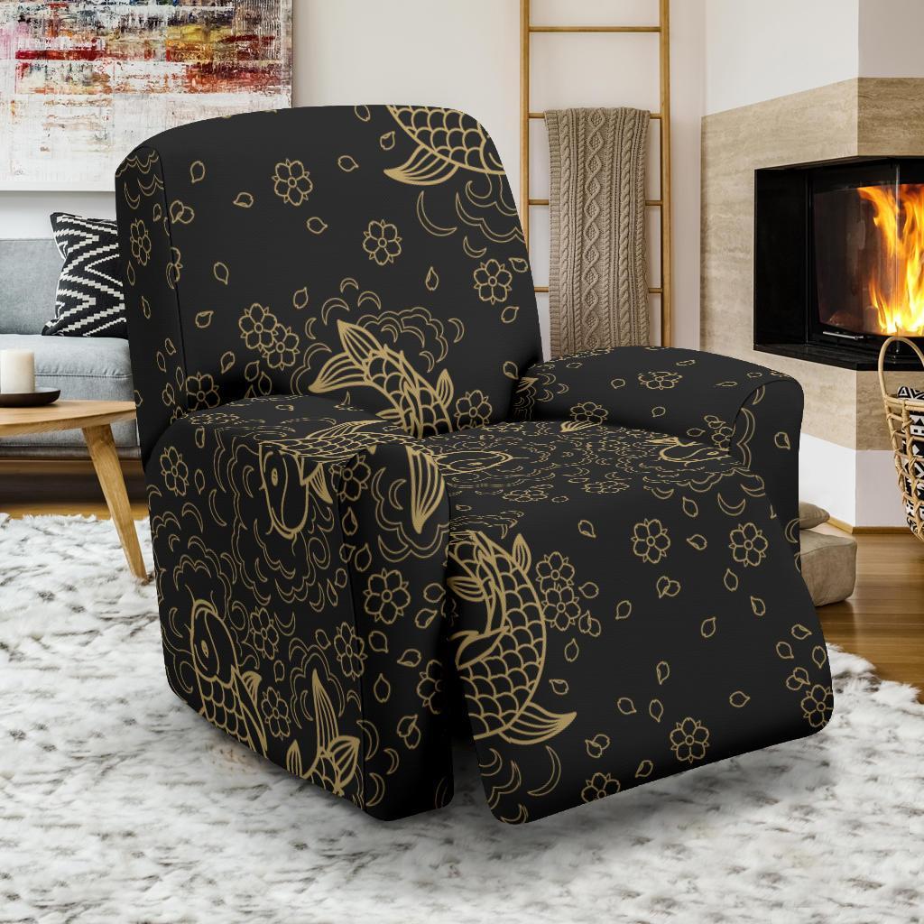 Pattern Print Koi Fish Recliner Cover-grizzshop