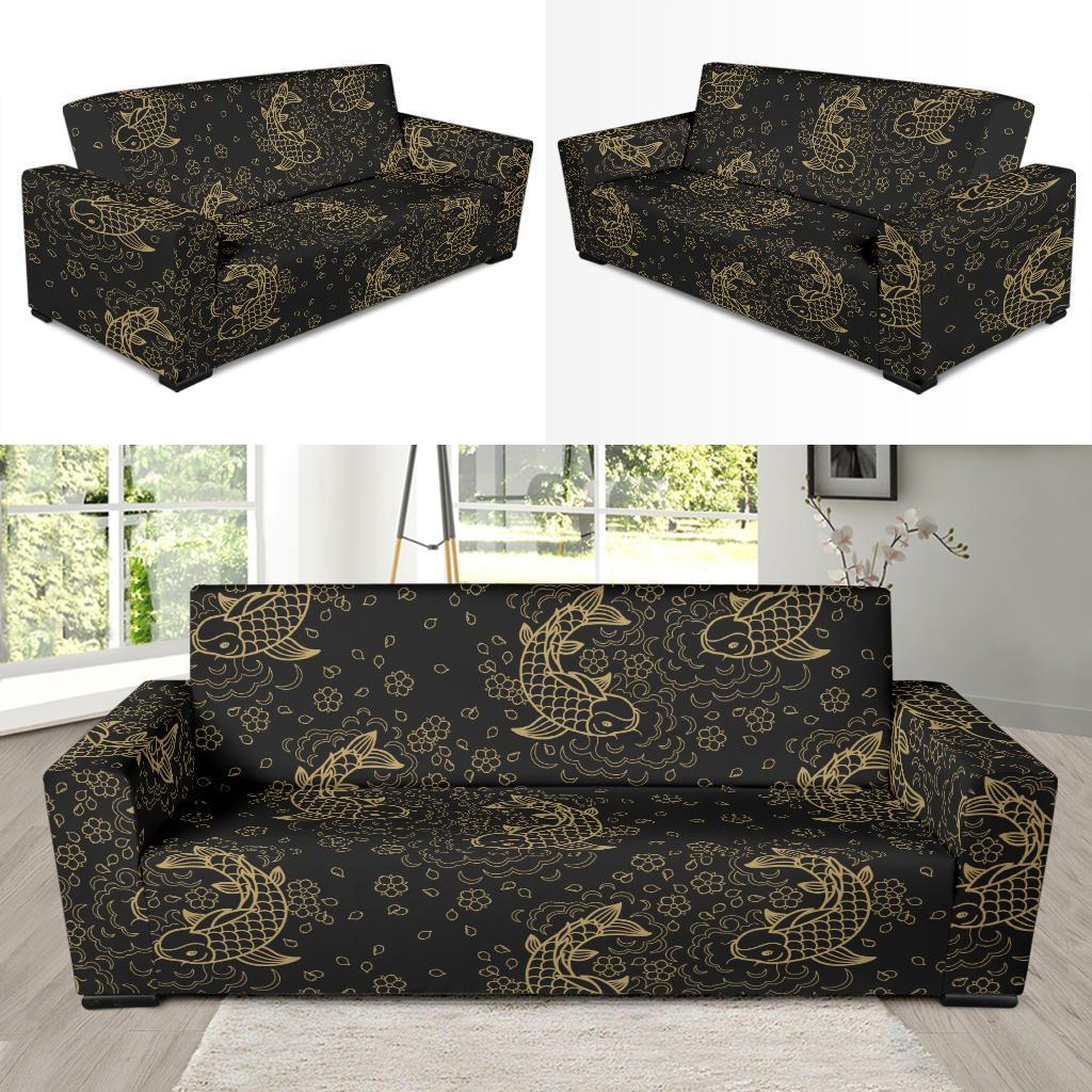 Pattern Print Koi Fish Sofa Covers-grizzshop