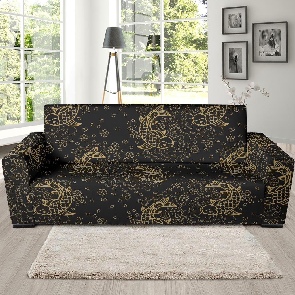 Pattern Print Koi Fish Sofa Covers-grizzshop