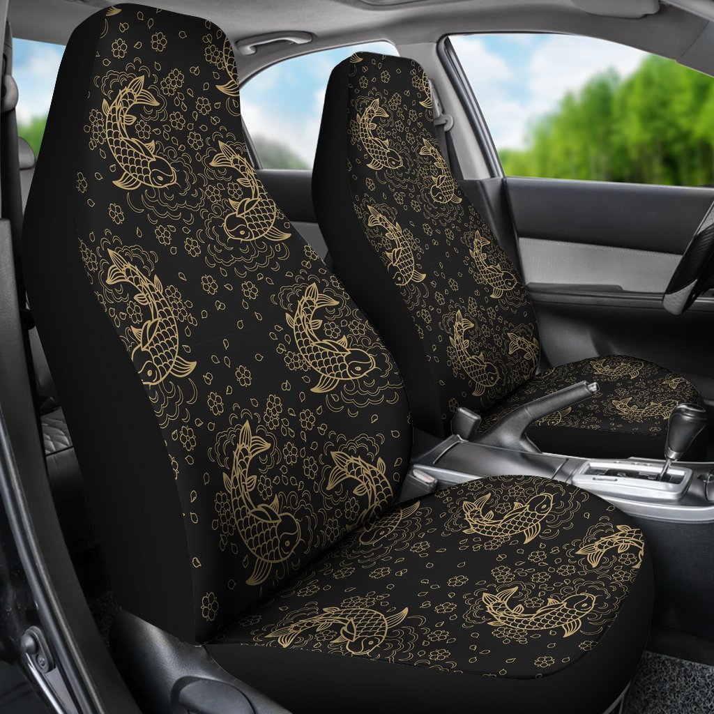 Pattern Print Koi Fish Universal Fit Car Seat Cover-grizzshop