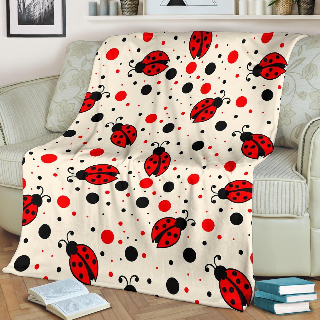 Pattern Print Ladybug Blanket-grizzshop