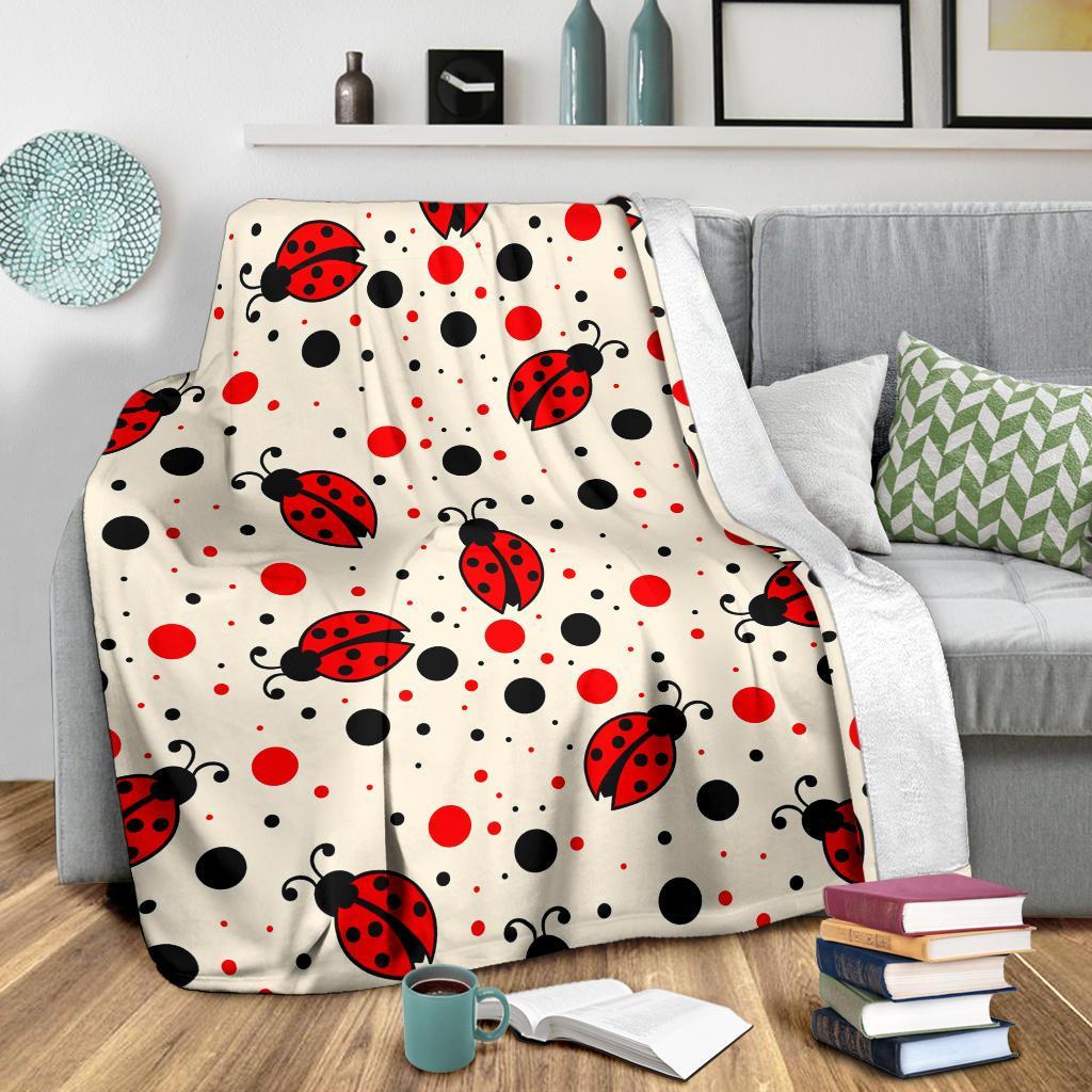 Pattern Print Ladybug Blanket-grizzshop