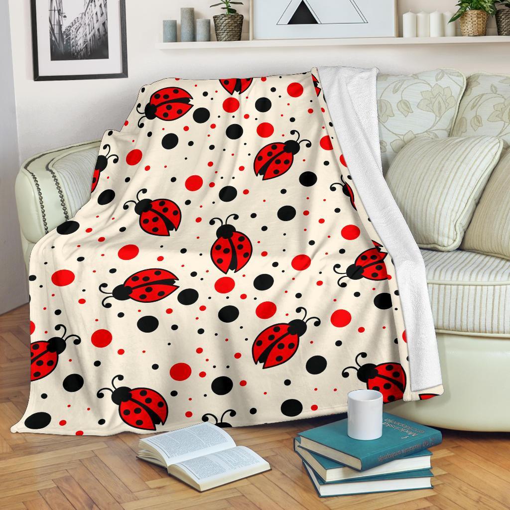 Pattern Print Ladybug Blanket-grizzshop