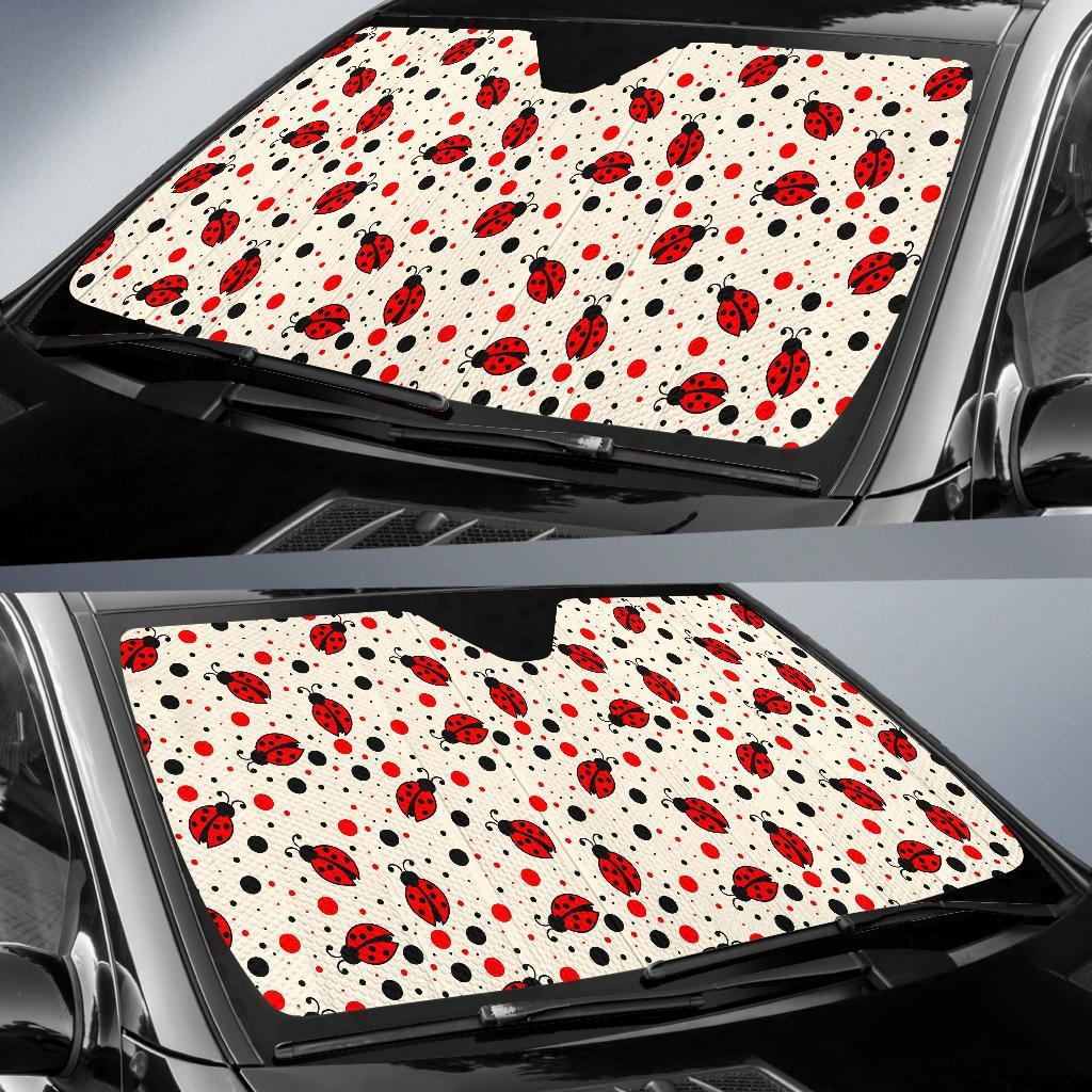 Pattern Print Ladybug Car Sun Shade-grizzshop