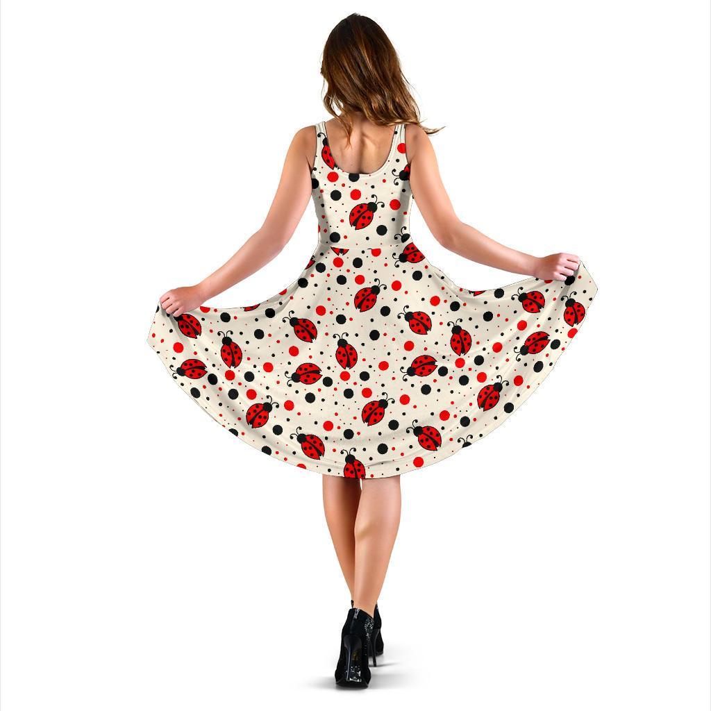 Pattern Print Ladybug Dress-grizzshop