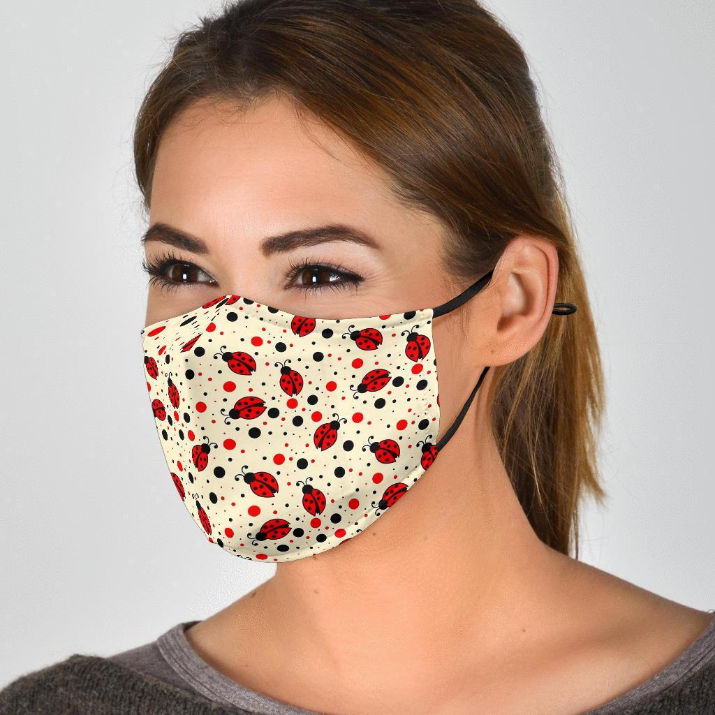 Pattern Print Ladybug Face Mask-grizzshop