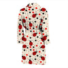 Pattern Print Ladybug Men Long Robe-grizzshop