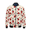 Pattern Print Ladybug Men's Bomber Jacket-grizzshop