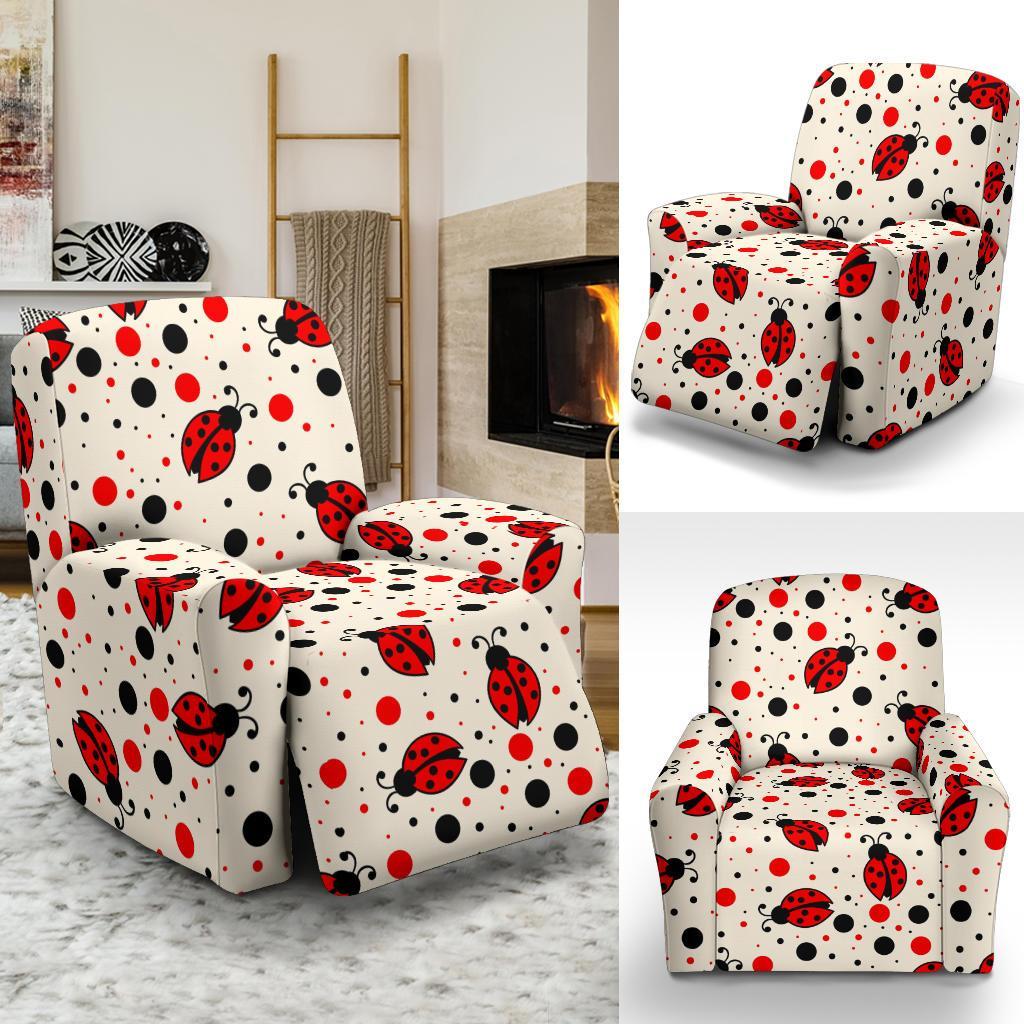 Pattern Print Ladybug Recliner Cover-grizzshop