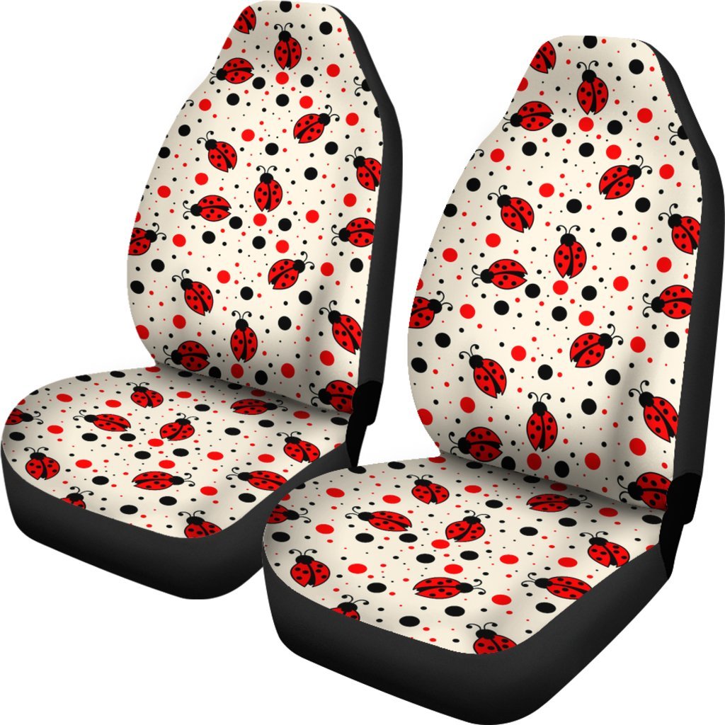 Pattern Print Ladybug Universal Fit Car Seat Cover-grizzshop