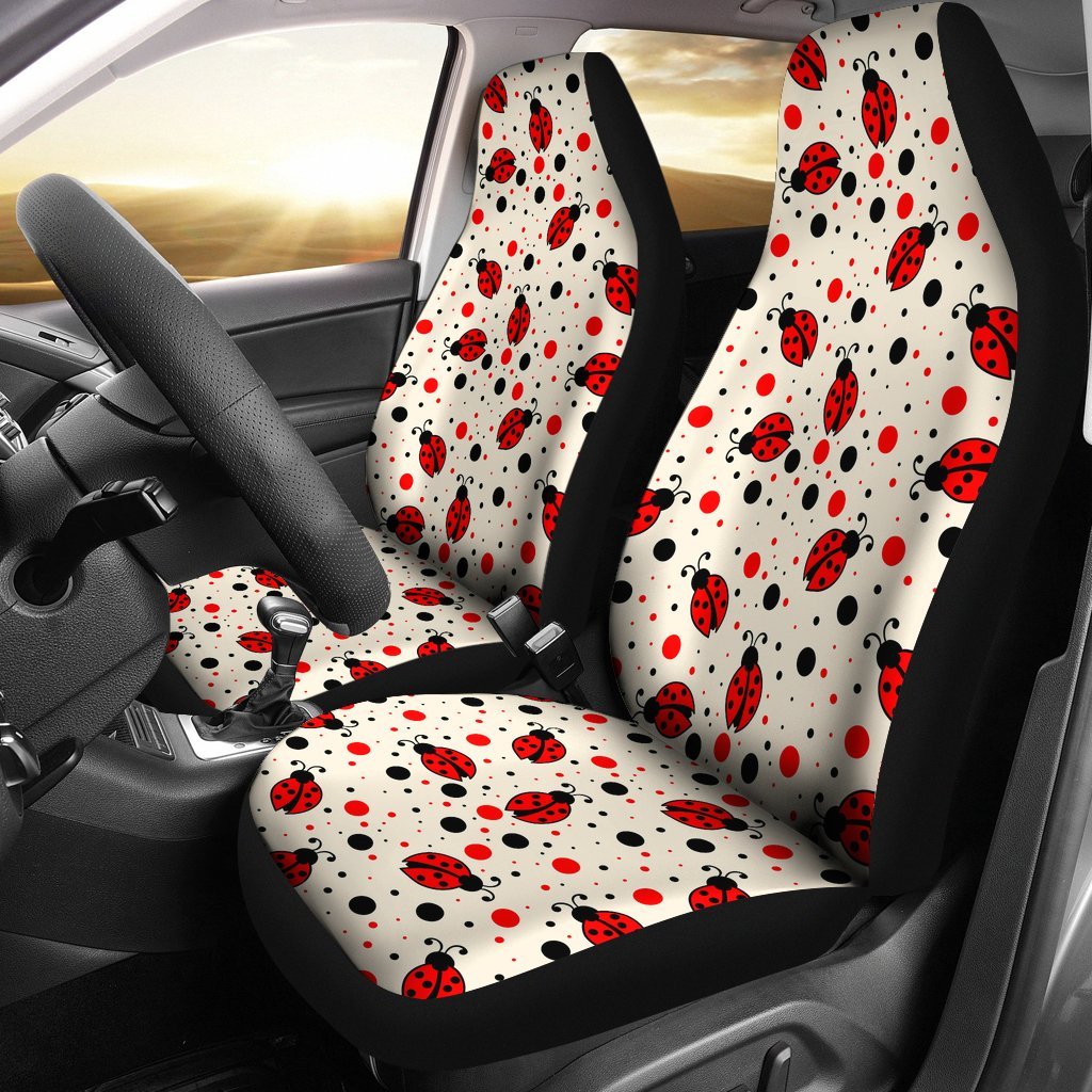 Pattern Print Ladybug Universal Fit Car Seat Cover-grizzshop