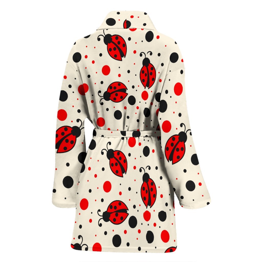 Pattern Print Ladybug Women Long Robe-grizzshop