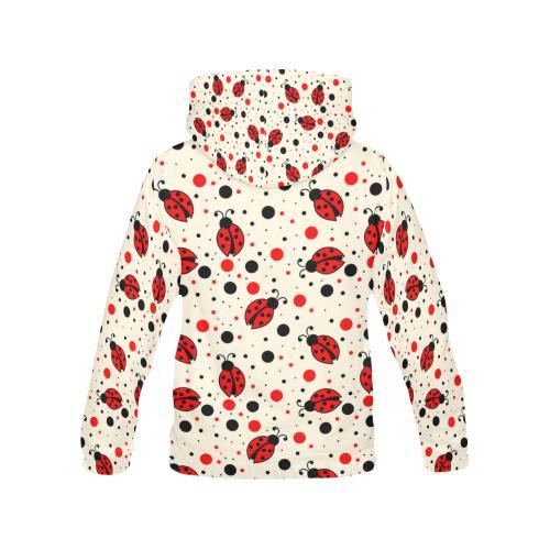 Pattern Print Ladybug Women Pullover Hoodie-grizzshop