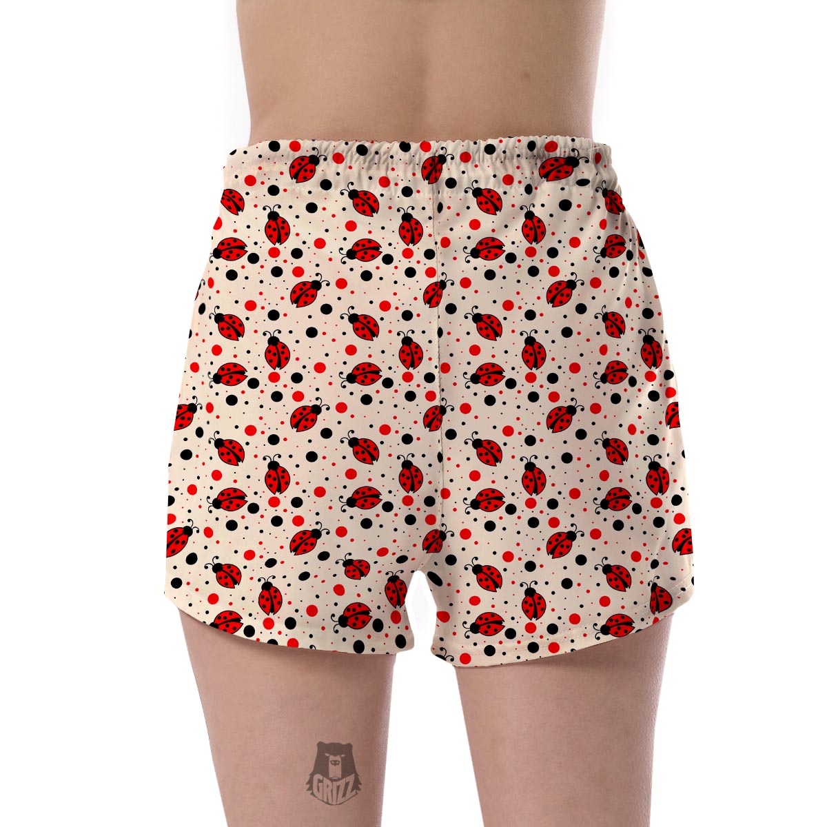 Pattern Print Ladybug Women's Shorts-grizzshop