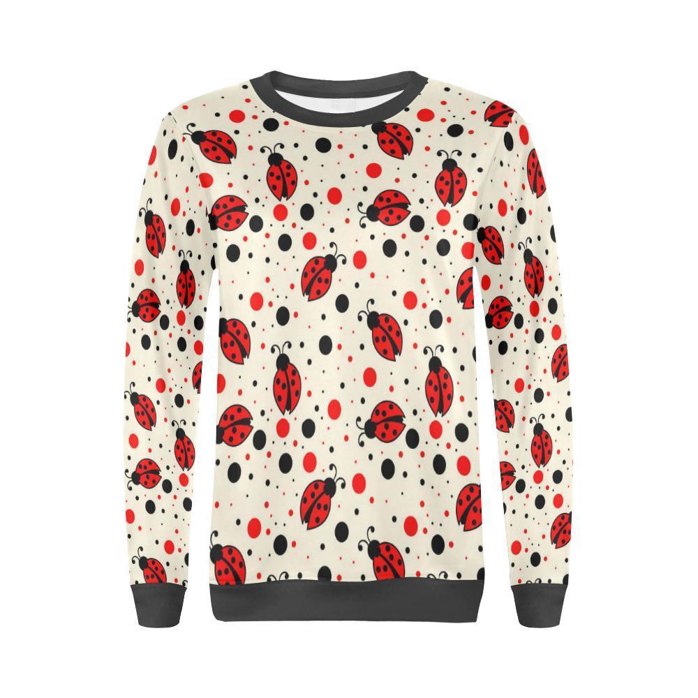 Pattern Print Ladybug Women's Sweatshirt-grizzshop