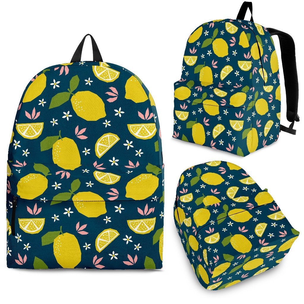 Pattern Print Lemon Backpack-grizzshop