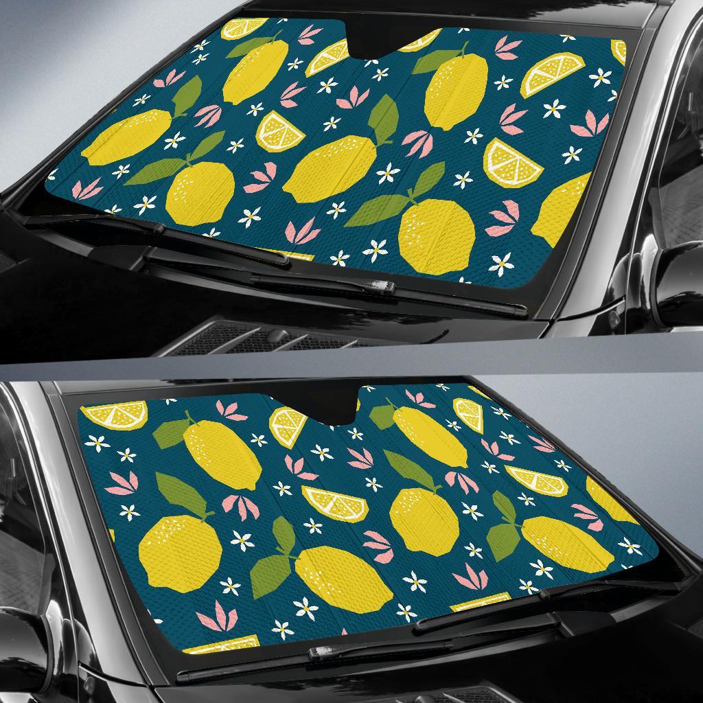 Pattern Print Lemon Car Sun Shade-grizzshop