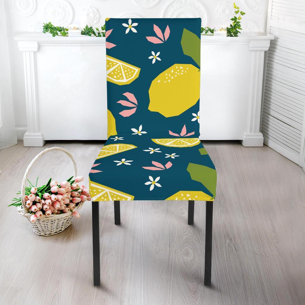 Pattern Print Lemon Chair Cover-grizzshop